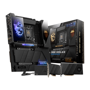 Материнская плата MSI MEG Z890 GODLIKE Z890, LGA1851, 4*DDR5, 2*PCIEx16, 1*PCIEx4, 8*M.2, 7*TypeC, 8*USB3.2Gen2, 4*USB3.2Gen1, 4*USB2.0, 4*SATA3.0, 10G, 5G, 2xType-C(DP), E-ATX, RTL