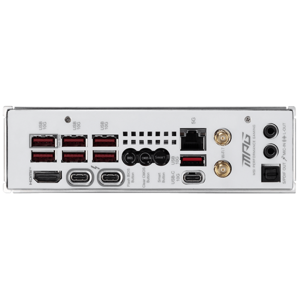 Материнская плата MSI MPG Z890I EDGE TI WIFI Z890, LGA1851, 4*DDR5, 2*PCIEx16, 1*PCIEx1, 5*M.2, 2*TypeC, 4*USB3.2Gen2, 6*USB3.2Gen1, 5*USB2.0, 4*SATA3.0, 5G, 2*Type-C(DP), HDMI, ATX, RTL
