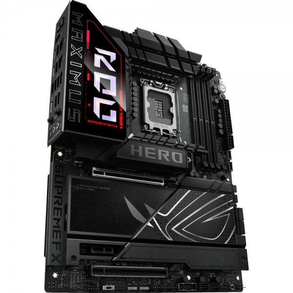 Материнская плата ASUS ROG MAXIMUS Z890 HERO LGA1851 ATX 4xDDR5 2xPCIEx16 PCIEx1 6xM.2 2xThunderbolt USB-C HDMI 2.5GLAN 5GLAN Wi-Fi 7