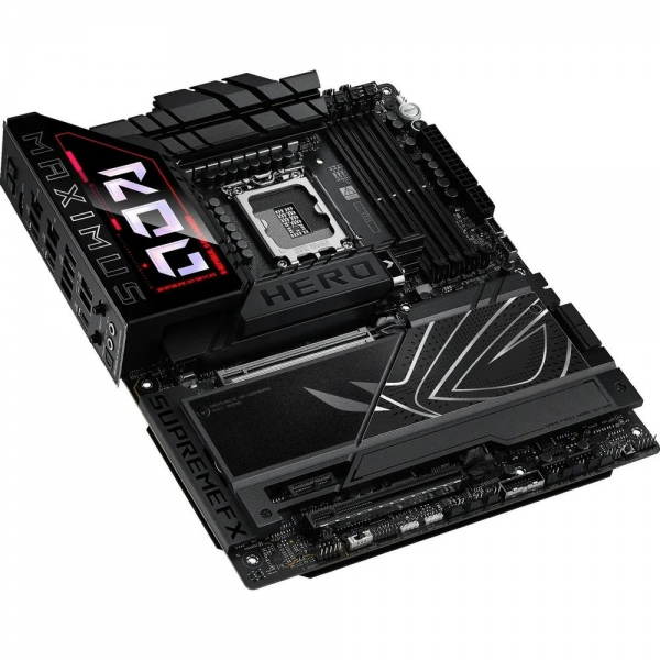Материнская плата ASUS ROG MAXIMUS Z890 HERO LGA1851 ATX 4xDDR5 2xPCIEx16 PCIEx1 6xM.2 2xThunderbolt USB-C HDMI 2.5GLAN 5GLAN Wi-Fi 7