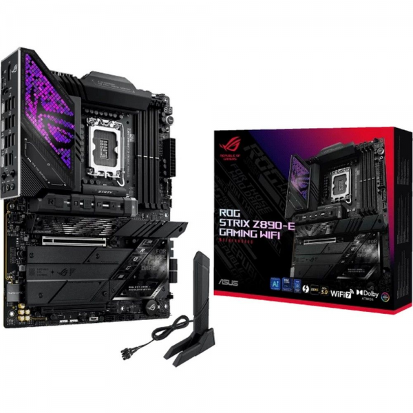 Материнская плата ASUS ROG STRIX Z890-E GAMING WIFI LGA1851 ATX 4xDDR5 2xPCIEx16 7xM.2 2xThunderbolt 2xUSB-C DP HDMI 5GLAN Wi-Fi 7