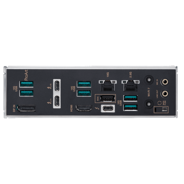 Материнская плата ASUS PROART Z890-CREATOR WIFI LGA1851 ATX 4xDDR5 3xPCIEx16 5xM.2 3хThunderbolt DP HDMI 2.5GLAN 10GLAN Wi-Fi 7