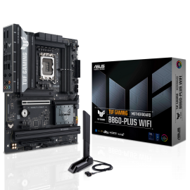 Материнская плата ASUS TUF GAMING B860-PLUS WIFI LGA1851 ATX 4xDDR5 2xPCIEx16 PCIEx1 3xM.2 USB-C DP HDMI 2.5GLAN Wi-Fi 7