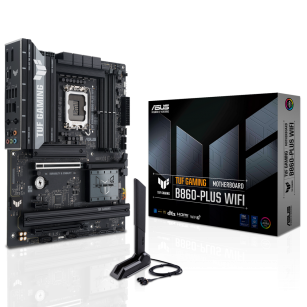 Материнская плата ASUS TUF GAMING B860-PLUS WIFI LGA1851 ATX 4xDDR5 2xPCIEx16 PCIEx1 3xM.2 USB-C DP HDMI 2.5GLAN Wi-Fi 7