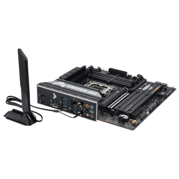 Материнская плата ASUS TUF GAMING B860M-PLUS WIFI LGA1851 mATX 4xDDR5 PCIEx16 PCIEx4 3xM.2 USB-C DP HDMI 2.5GLAN Wi-Fi 7