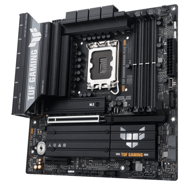 Материнская плата ASUS TUF GAMING B860M-PLUS LGA1851 mATX 4xDDR5 PCIEx16 PCIEx4 3xM.2 USB-C DP HDMI 2.5GLAN