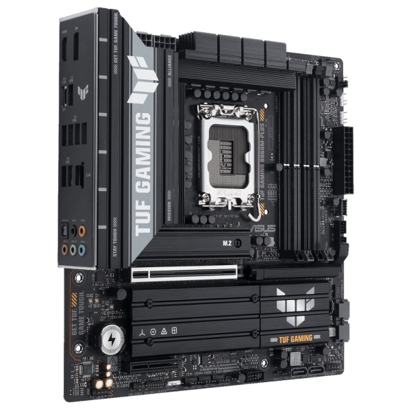 Материнская плата ASUS TUF GAMING B860M-PLUS LGA1851 mATX 4xDDR5 PCIEx16 PCIEx4 3xM.2 USB-C DP HDMI 2.5GLAN