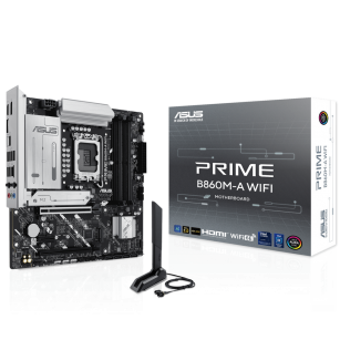 Материнская плата ASUS PRIME B860M-A WIFI LGA1851 mATX 4xDDR5 2xPCIEx16 PCIEx1 2xM.2 USB-C 2xDP HDMI 2.5GLAN Wi-Fi 6Е