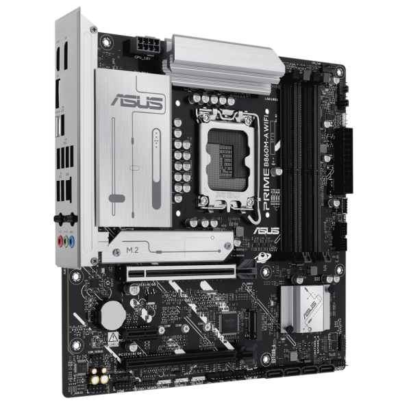 Материнская плата ASUS PRIME B860M-A WIFI LGA1851 mATX 4xDDR5 2xPCIEx16 PCIEx1 2xM.2 USB-C 2xDP HDMI 2.5GLAN Wi-Fi 6Е