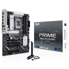 Материнская плата ASUS PRIME B860-PLUS WIFI LGA1851 ATX 4xDDR5 5xPCIEx16 2xM.2 USB-C DP HDMI 2.5GLAN Wi-Fi 6Е