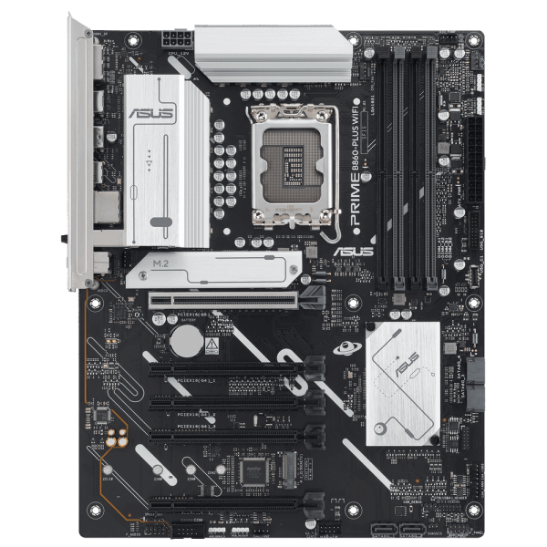 Материнская плата ASUS PRIME B860-PLUS WIFI LGA1851 ATX 4xDDR5 5xPCIEx16 2xM.2 USB-C DP HDMI 2.5GLAN Wi-Fi 6Е