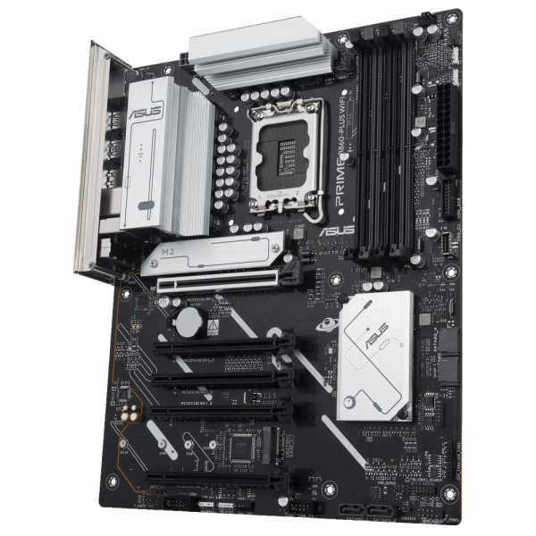 Материнская плата ASUS PRIME B860-PLUS WIFI LGA1851 ATX 4xDDR5 5xPCIEx16 2xM.2 USB-C DP HDMI 2.5GLAN Wi-Fi 6Е