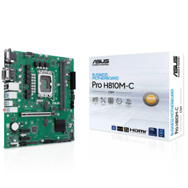 Материнская плата ASUS PRO H810M-C-CSM LGA1851 mATX 2xDDR5 PCIEx16 2xPCIEx1 2xM.2 USB-C DP HDMI DVI VGA GLAN