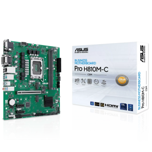 Материнская плата ASUS PRO H810M-C-CSM LGA1851 mATX 2xDDR5 PCIEx16 2xPCIEx1 2xM.2 USB-C DP HDMI DVI VGA GLAN