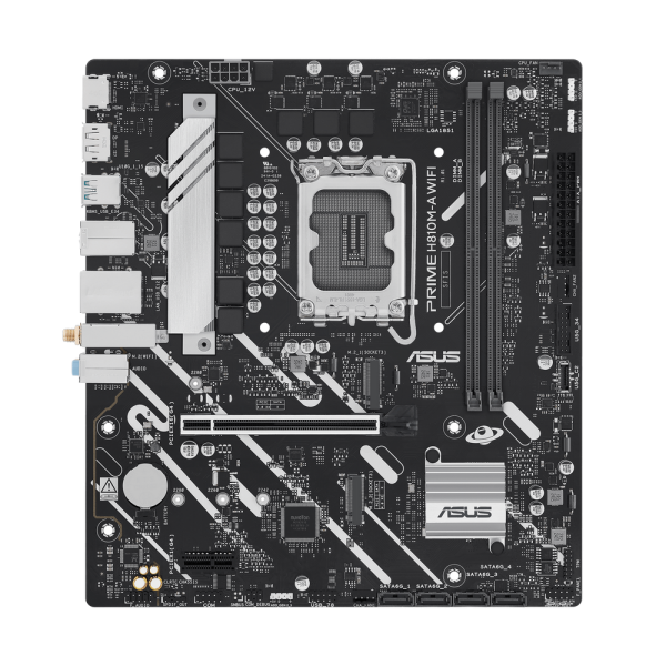 Материнская плата ASUS PRIME H810M-A WIFI LGA1851 mATX 2xDDR5 PCIEx16 PCIEx1 2xM.2 DP HDMI GLAN Wi-Fi 6