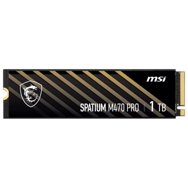 Твердотельный накопитель SSD MSI M.2 2280 1TB SPATIUM M470 PRO Client SSD S78-440L0J0-P83, PCIe Gen4x4 with NVMe