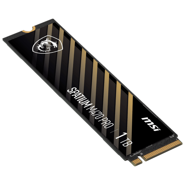 Твердотельный накопитель SSD MSI M.2 2280 1TB SPATIUM M470 PRO Client SSD S78-440L0J0-P83, PCIe Gen4x4 with NVMe