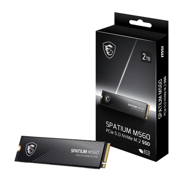 Твердотельный накопитель SSD MSI M.2 2280 2TB SPATIUM M560 Client SSD S78-440Q940-P83, PCIe Gen4x4 with NVMe,  3D TLC, R/ W 4900/ 4400