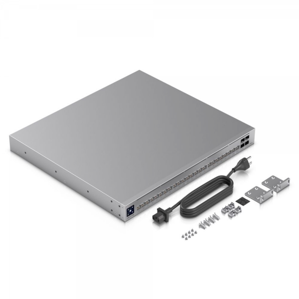 Ubiquiti UniFi Switch Pro HD 24 PoE PoE-коммутатор в стойку, 22х 2.5G RJ45, 2х 10G RJ45, 4х 10G SFP+, раздача 600 Вт
