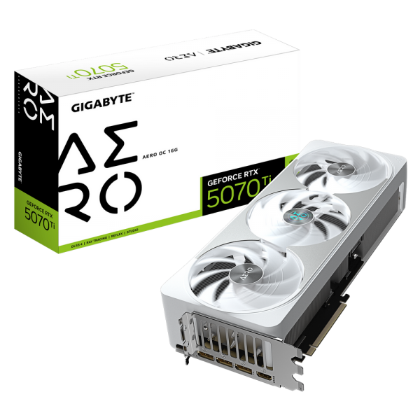 Видеокарта Gigabyte RTX5070Ti AERO OC 16GB GDDR7 256bit 3xDP HDMI 3FAN RTL