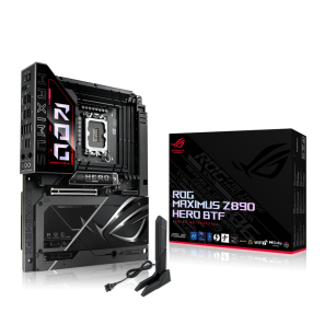 Материнская плата ASUS ROG MAXIMUS Z890 HERO BTF LGA1851 ATX 4хDDR5 PCIEx16 PCIEx4 PCIEx1 6xM.2 2xThunderbolt USB-C HDMI 2.5GLAN 5GLAN Wi-Fi 7