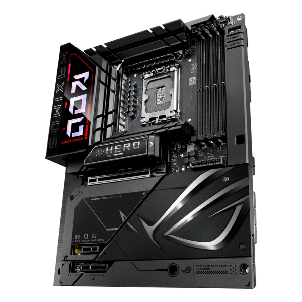 Материнская плата ASUS ROG MAXIMUS Z890 HERO BTF LGA1851 ATX 4хDDR5 PCIEx16 PCIEx4 PCIEx1 6xM.2 2xThunderbolt USB-C HDMI 2.5GLAN 5GLAN Wi-Fi 7