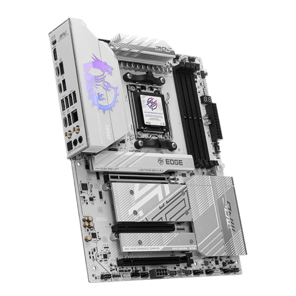 Материнская плата MSI MPG B850 EDGE TI WIFI B850, AM5, 4*DDR5, 3*PCIEx16, 4*M.2, 3*TypeC, 2*USB3.2Gen2, 1*USB3.2Gen1, 4*USB2.0, 4*SATA3.0, 5G, HDMI, ATX, RTL