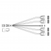 Кабель DiliVing DL-0591,    Internal SFF8643-to-4*SATA+SB ( HDmSAS (прямой) -to- 4*SATA(прямой)+SideBand)  Crossover, 75 cm