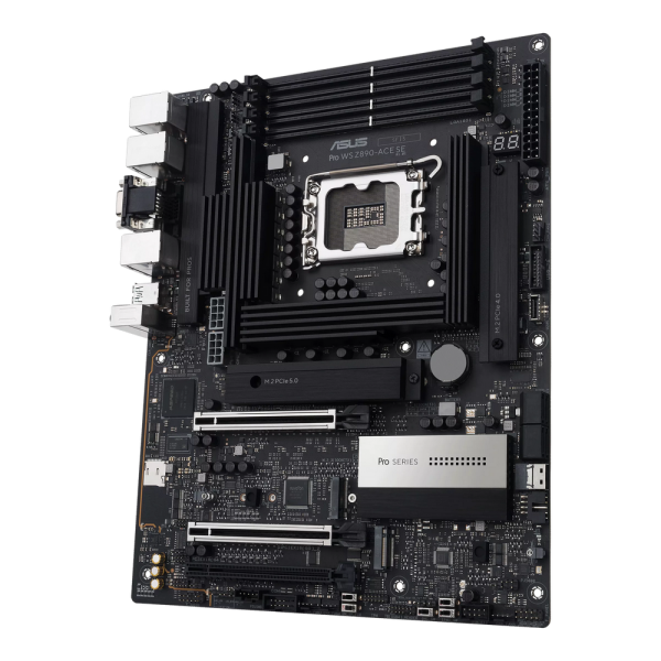 Материнская плата ASUS PRO WS Z890-ACE SE LGA1851 ATX 4хDDR5 3xPCIEx16 4xM.2 Thunderbolt USB-C HDMI 2.5GLAN 10GLAN
