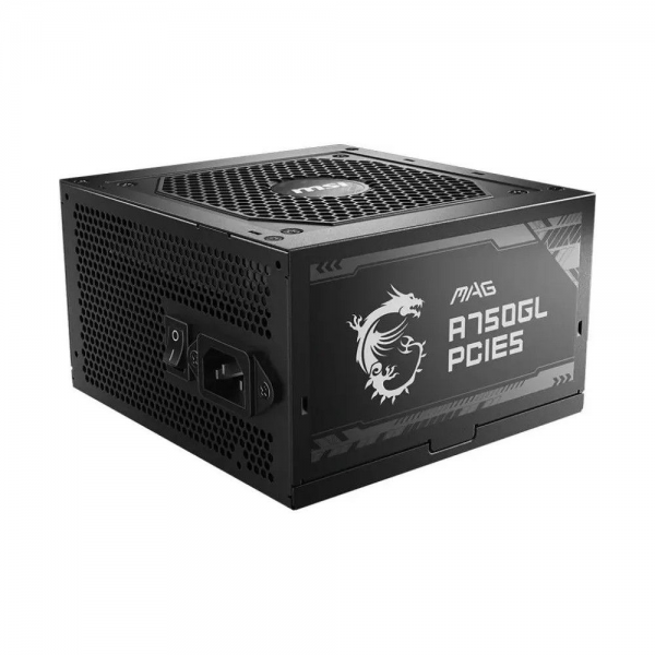 Блок питания ПК MSI MAG A750GL PCIE5 EU, 750W, Fully-Modular, 80 Plus Gold, Color Box, Pallet packing,7Y Warranty, ATX 3.1, PCIE5.1