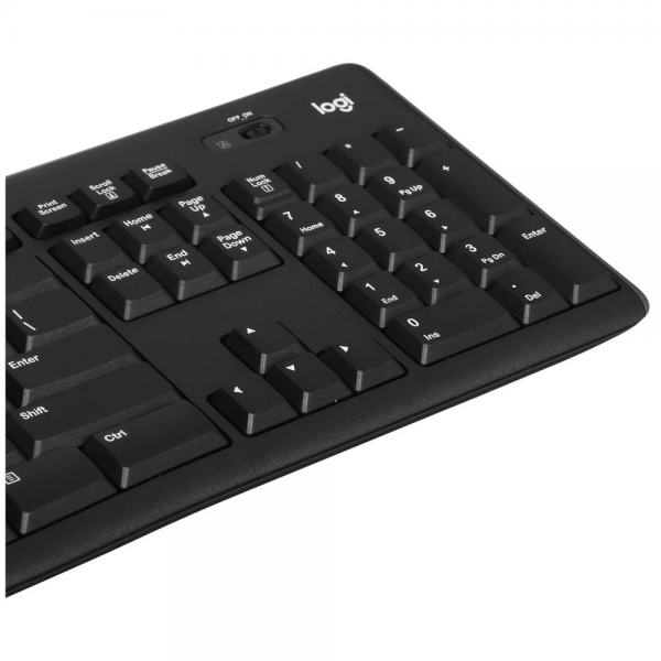 Комплект беспроводной клавиатура+мышь Logitech MK270 Black, оригинальная заводская РУС гравировка