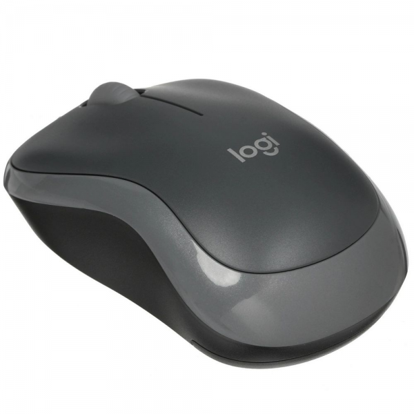 Мышь Logitech M186 черный/серый оптическая (1000dpi) беспроводная USB2.0 для ноутбука (2but)