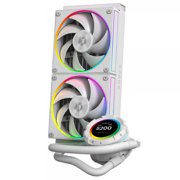 Вентилятор ID-Cooling SL240 WHITE  /LCD SCREEN /300W /all Intel /all AMD