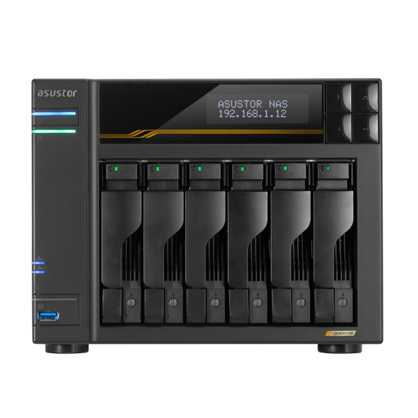 Платформа СХД ASUSTOR AS6806T 6 Bay (Max.18) 4xM.2 2x5GLAN 2x10GLAN 16GB (Max.64GB) DDR5 2xUSB-C 3xUSB