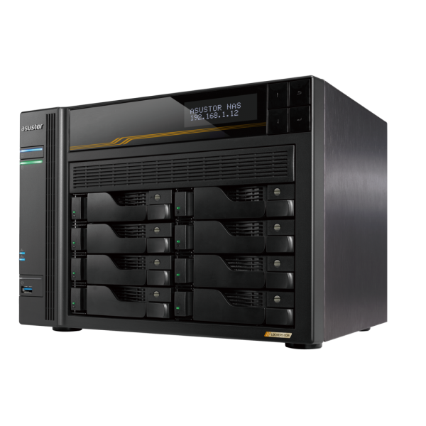 Платформа СХД ASUSTOR AS6808T 8 Bay (Max.20) 4xM.2 2x5GLAN 2x10GLAN 16GB (Max.64GB) DDR5 2xUSB-C 3xUSB