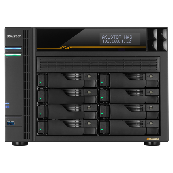 Платформа СХД ASUSTOR AS6808T 8 Bay (Max.20) 4xM.2 2x5GLAN 2x10GLAN 16GB (Max.64GB) DDR5 2xUSB-C 3xUSB
