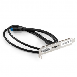 Планка портов в корпус Type-C ExeGate BrctUSB3-1C (USB 3.2 Gen1 20pin (IDC 20pin F) --> USB 3.2 Gen1 Type-Cf, кабель 30см)
