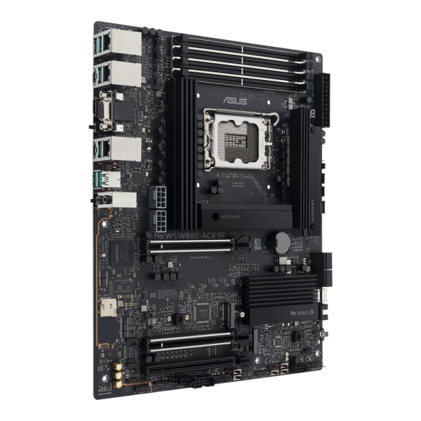 Материнская плата ASUS PRO WS W880-ACE SE LGA 1851 ATX 4xDDR5 3xPCIEx16 4xM.2 Thunderbolt USB-C HDMI VGA 2x2.5GLAN