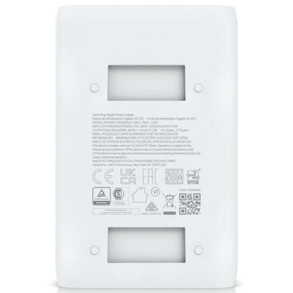 Блок питания для сетевого устройства Ubiquiti  PoE-48-30W-2.5G  802.3at