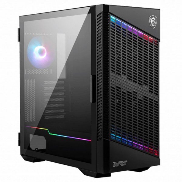 Корпус для ПК MSI Bad Pack MPG VELOX 100P AIRFLOW 2xUSB 3.0, 1xType C, 1x120mm ARGB Fan,3x120mm Black Fan,ARGB Control Board, Tempered Glass Window, Plastic Mesh, Brown box (829292) bp