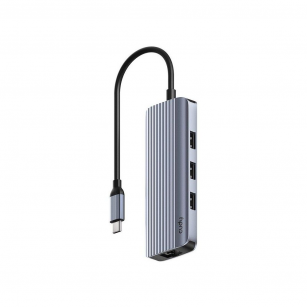 Концентратор CUDY  UH606  6-IN-1 USB-C Hub with GbE & 4K@60Hz HDMI