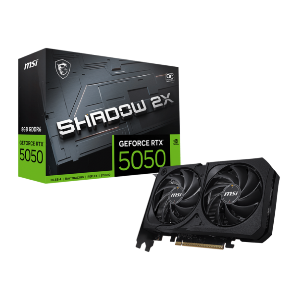 Видеокарта MSI RTX5050 SHADOW 2X OC 8GB GDDR6 128bit 3xDP HDMI 2FAN RTL
