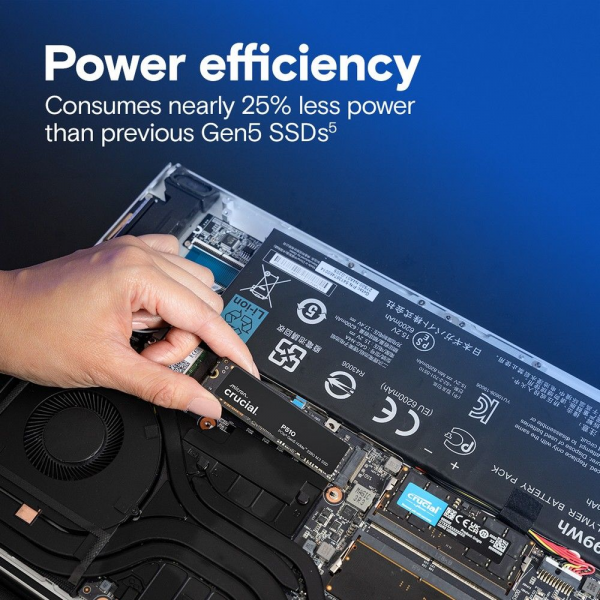 Твердотельный накопитель SSD Crucial P510 1TB PCIe Gen5 NVMe M.2 SSD CT1000P510SSD8