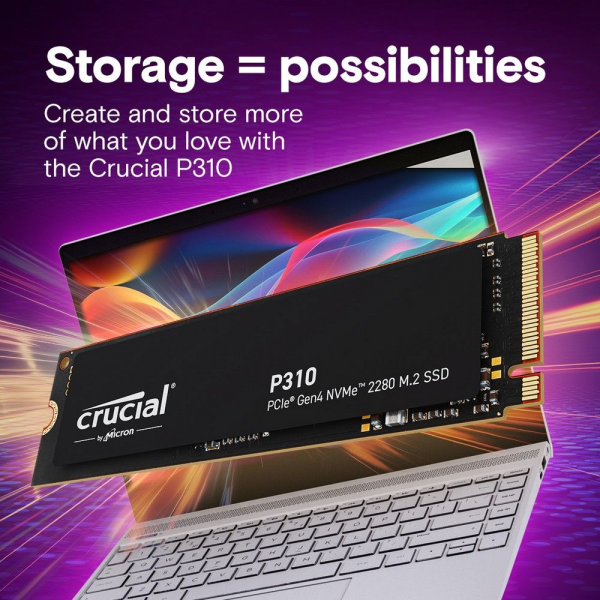 Твердотельный накопитель SSD Crucial P310 4TB PCIe Gen4 NVMe 2280 M.2 SSD CT4000P310SSD8