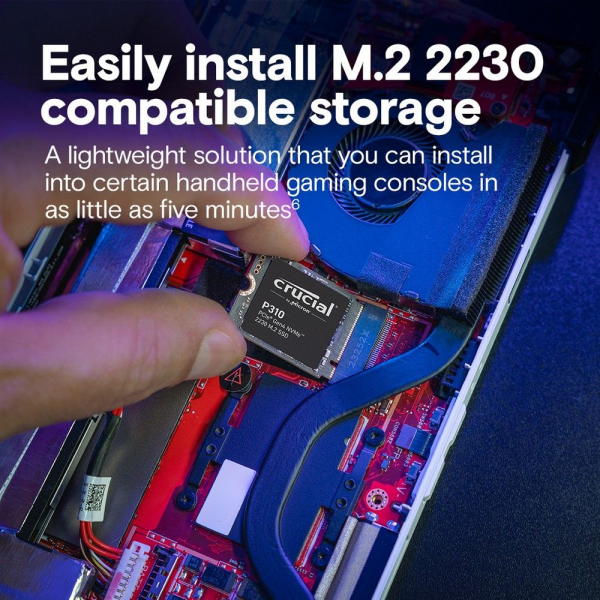 Твердотельный накопитель SSD Crucial P310 2TB PCIe Gen4 NVMe 2230 M.2 SSD CT2000P310SSD2