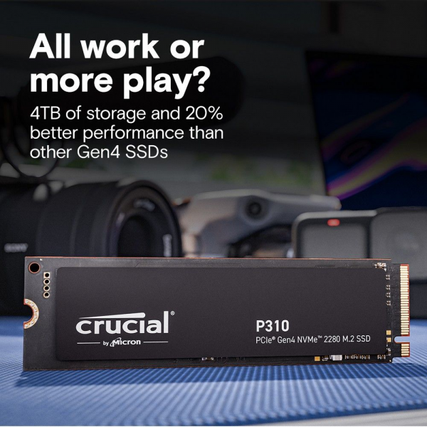 Твердотельный накопитель SSD Crucial P310 1TB PCIe Gen4 NVMe 2280 M.2 SSD CT1000P310SSD8