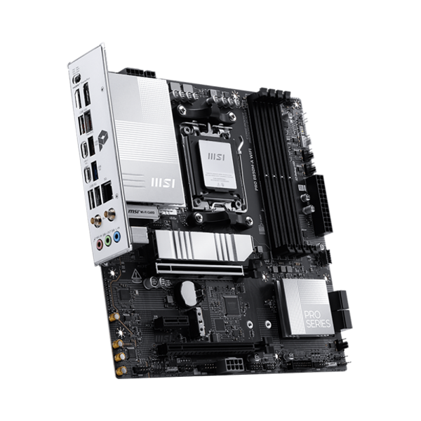 Материнская плата MSI PRO B850M-A WIFI B850, AM5, 4*DDR5, 2*PCIEx16, 1*PCIEx1, 2*M.2, 3*TypeC, 3*USB3.2Gen2, 5*USB3.2Gen1, 4*USB2.0, 4*SATA3.0, 5G, DP, HDMI, M-ATX, RTL