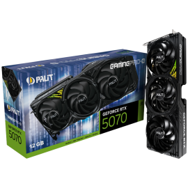 Видеокарта Palit RTX5070 GAMINGPRO-S 12GB GDDR7 192bit 3xDP HDMI 3FAN RTL