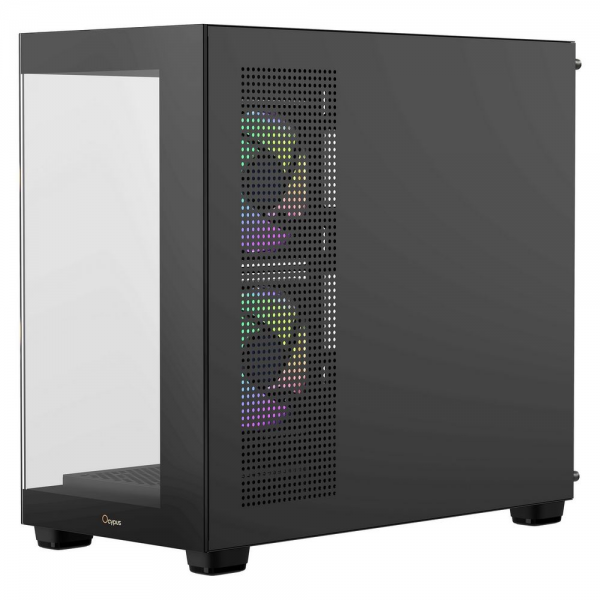 Корпус для ПК Case Ocypus Gamma C52 BK ARGB mATX / win / black / 3 ARGB fans / no PSU / Tempered Glass