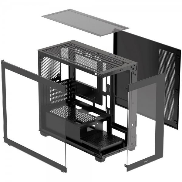 Корпус для ПК Case Ocypus Gamma C52 BK mATX / win / black / no PSU / Tempered Glass